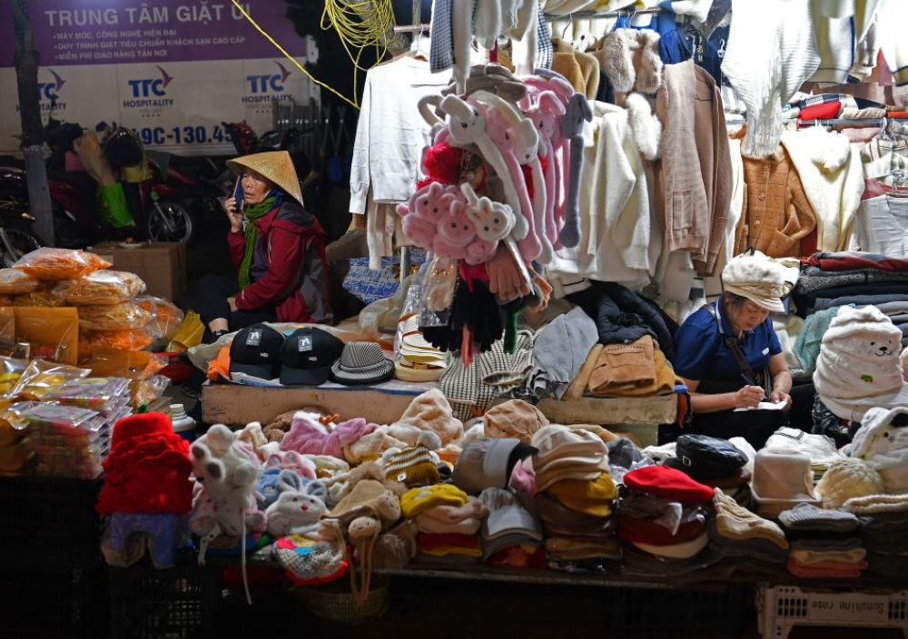 Những gian hàng bán đồ len mềm mại